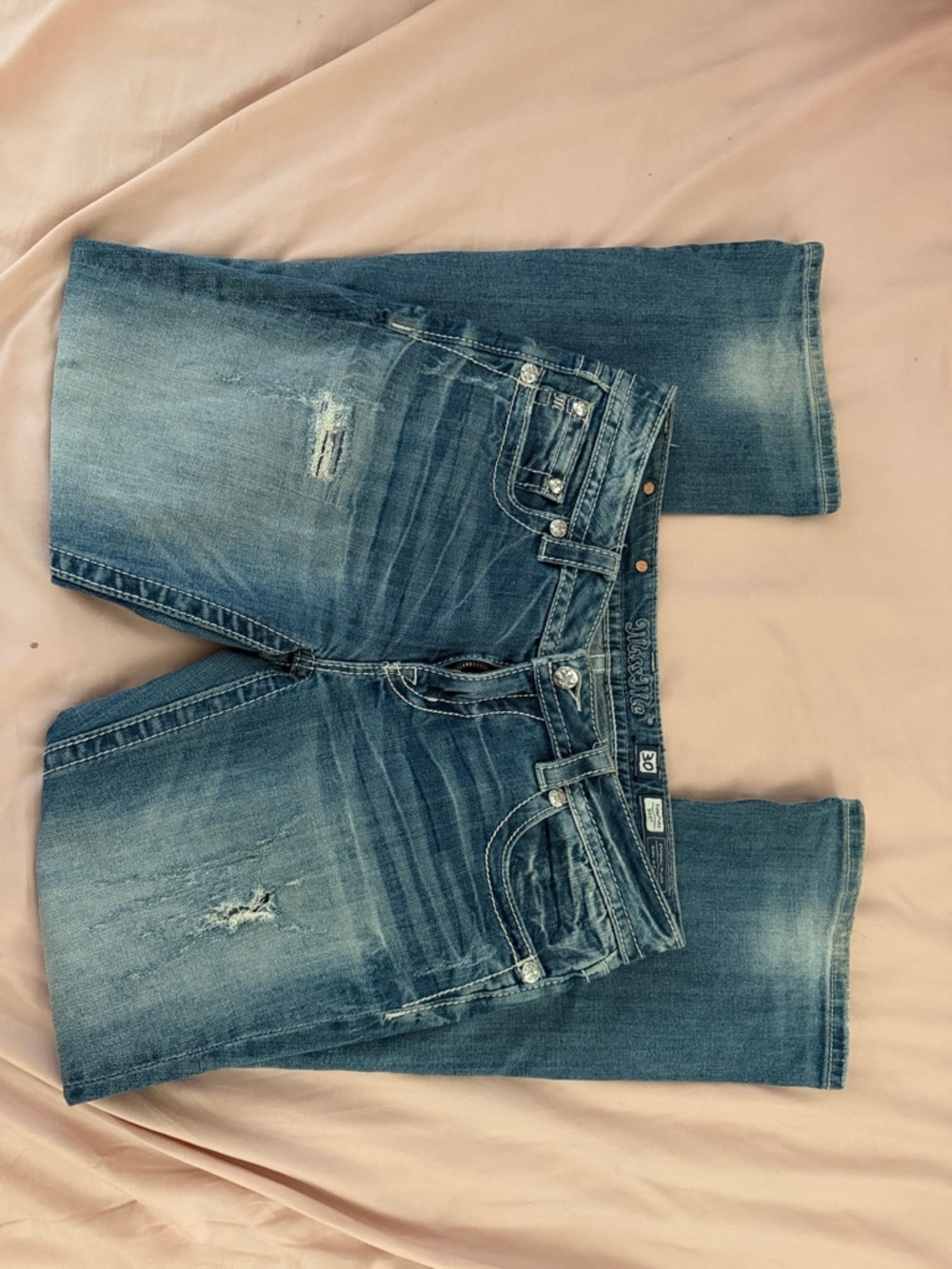Miss Me Blue Distressed Women’s Jeans